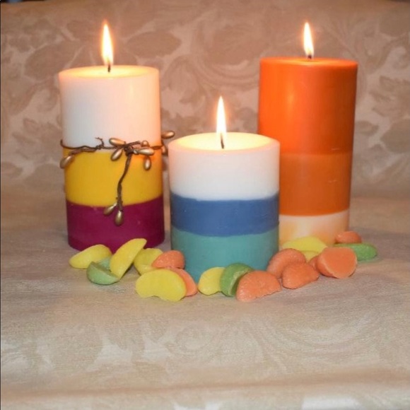 Accents Two Layered Three Layered Pillar Candles Poshmark